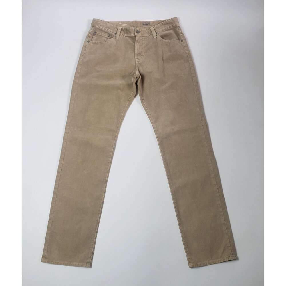 AG Adriano Goldschmied The Graduate Tailored Leg Corduroy Trouser Mens 32x34 Tan - Picture 4 of 16